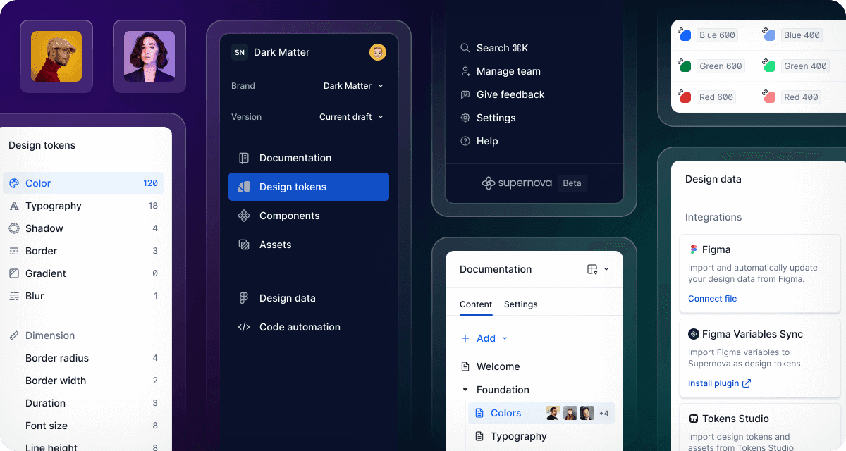 An image showcasing Supernova 2.0 and the design systems you can make.