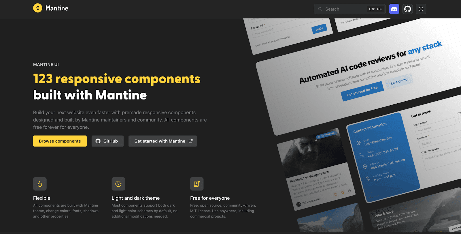 Mantine components