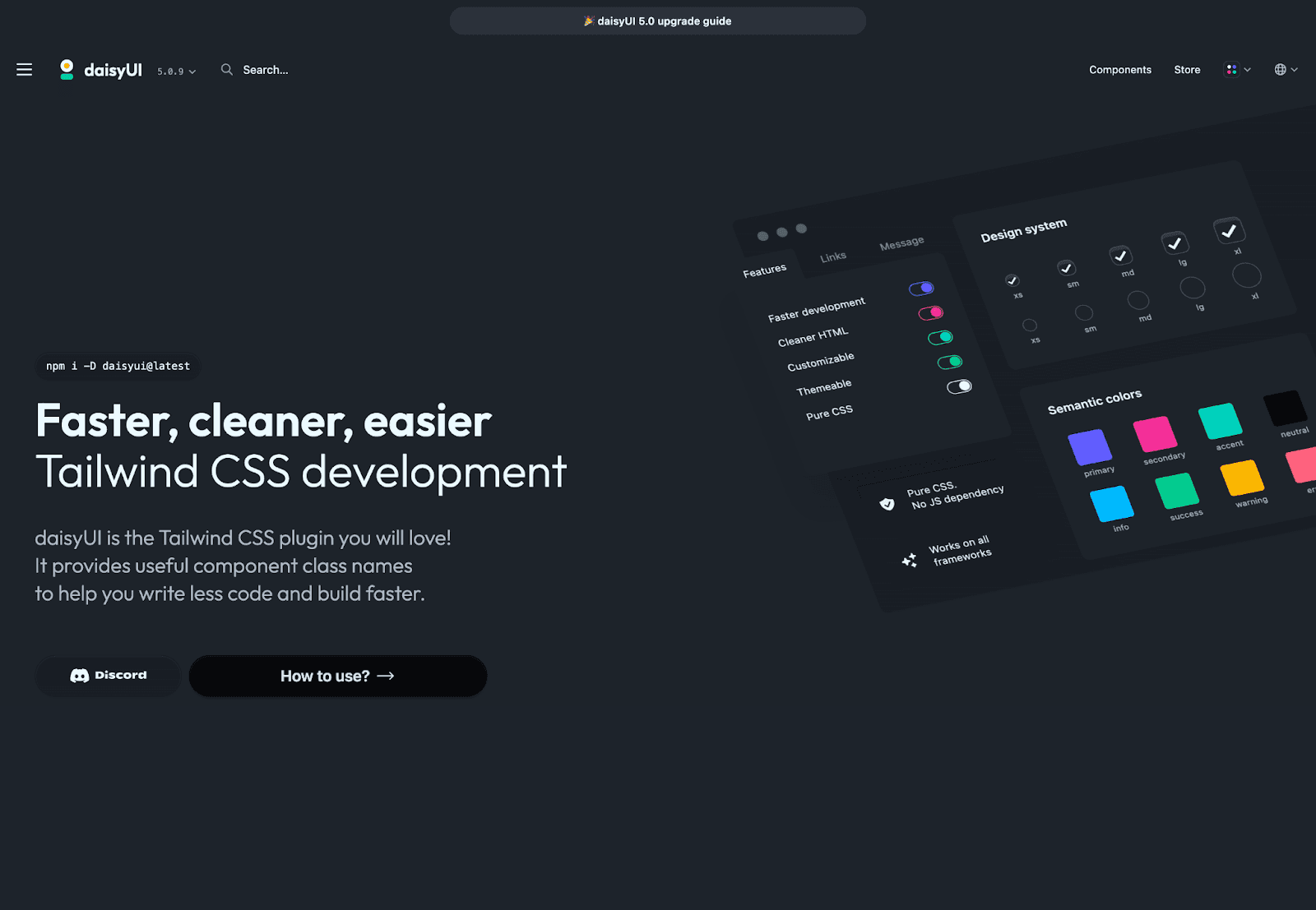 daisyUI components