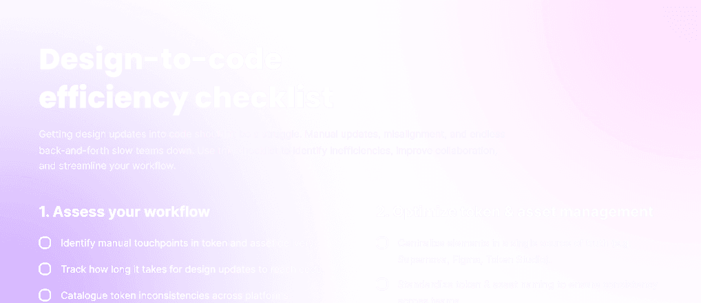 Design-to-Code Efficiency Checklist