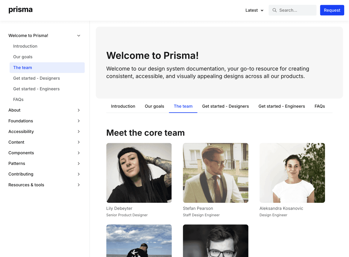 Prisma documentation preview