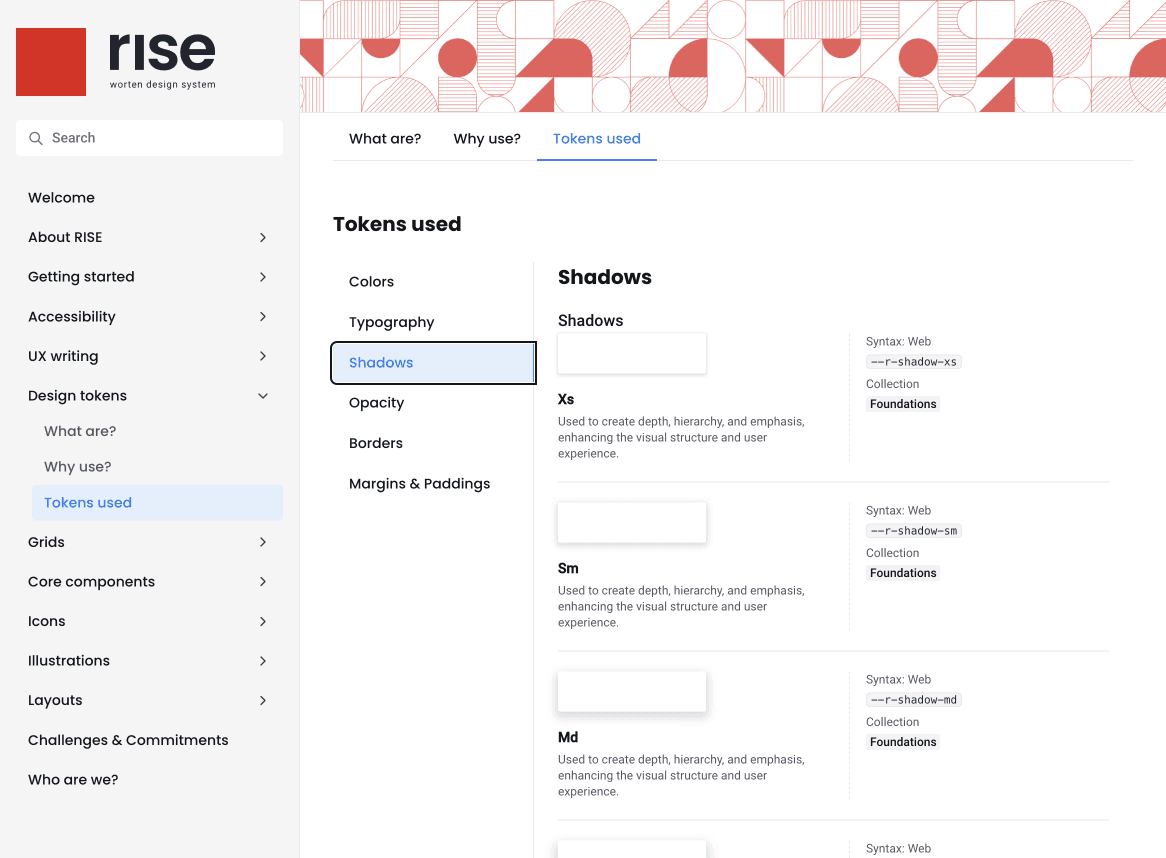 RISE | Worten Design System documentation preview