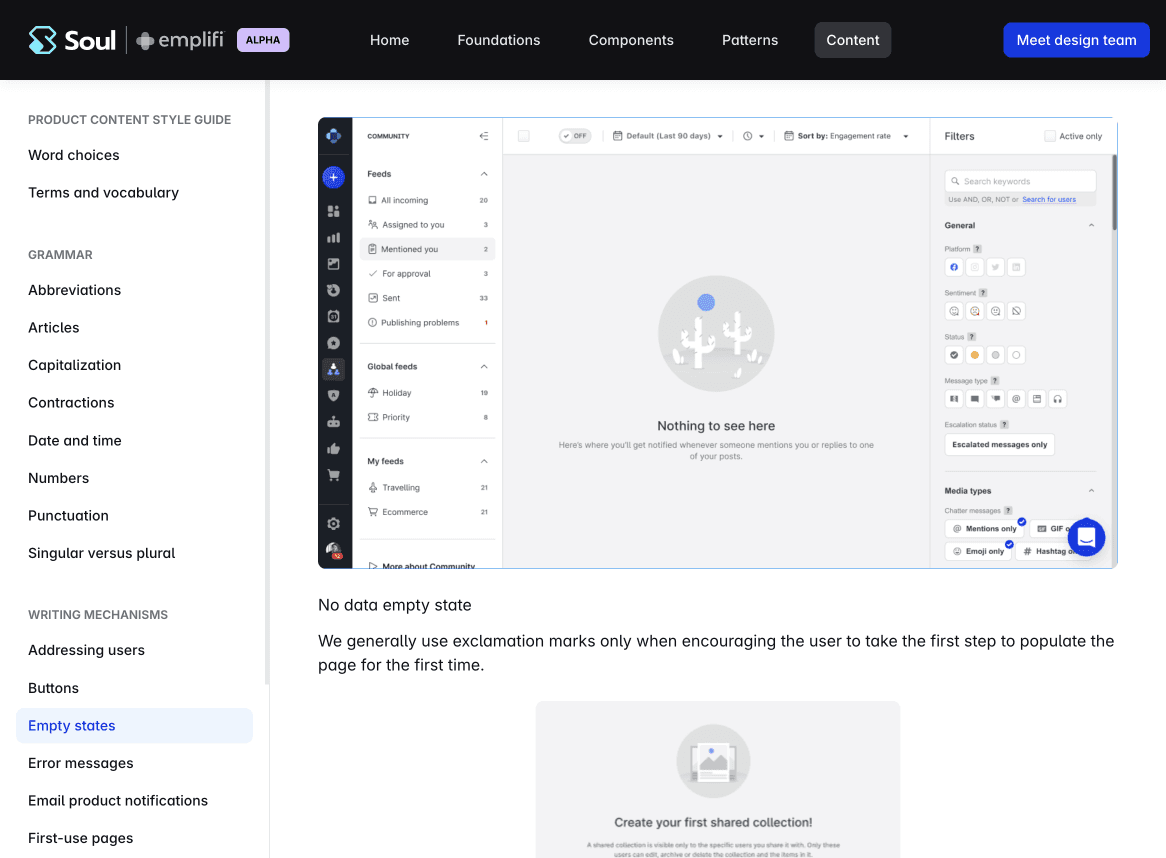 Soul Design System documentation preview