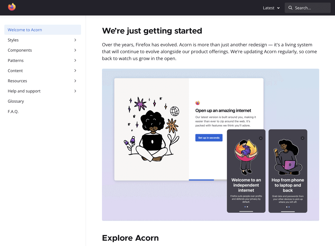 Acorn documentation preview