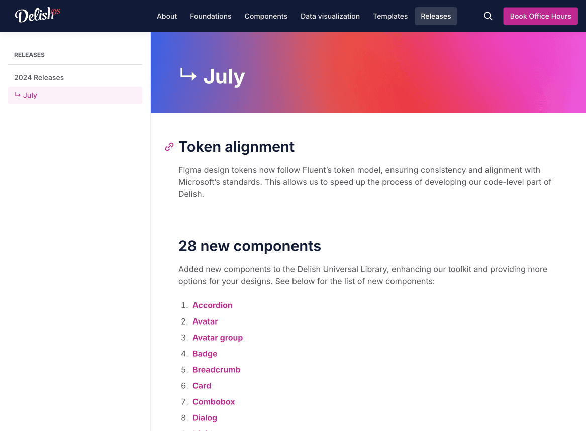 Delish Design System documentation preview