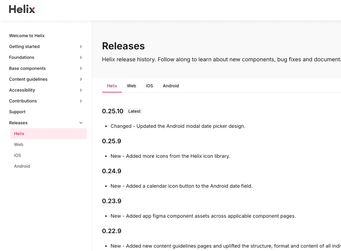 Helix documentation preview