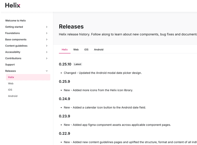 Helix documentation preview