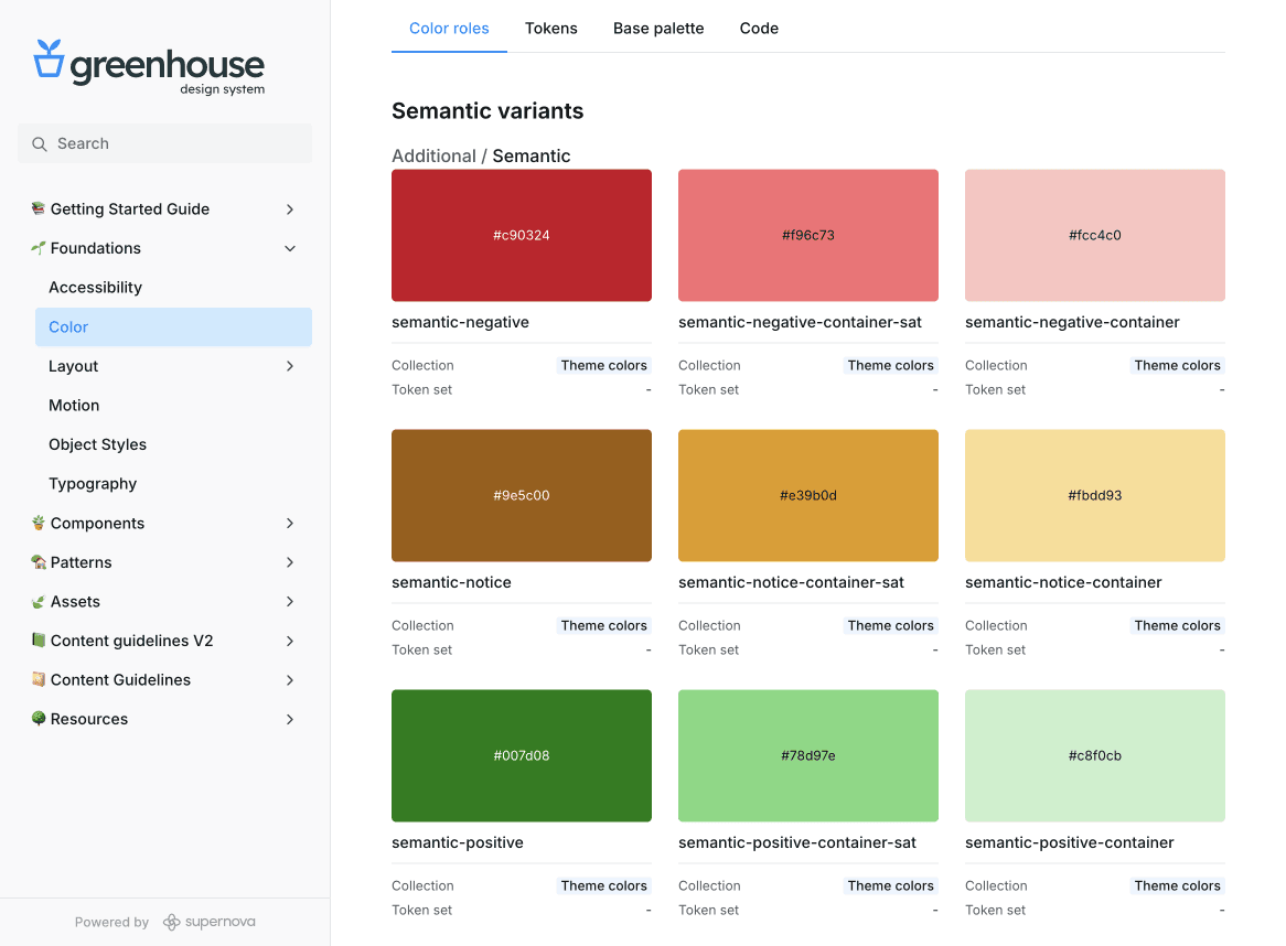 Greenhouse Design System documentation preview