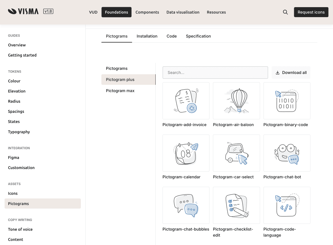 Visma Unified Design documentation preview