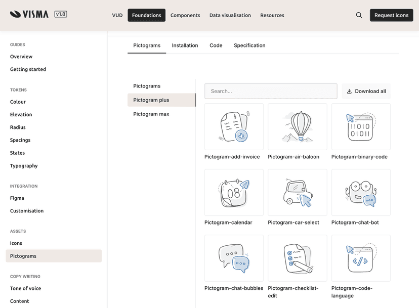 Visma Unified Design documentation preview