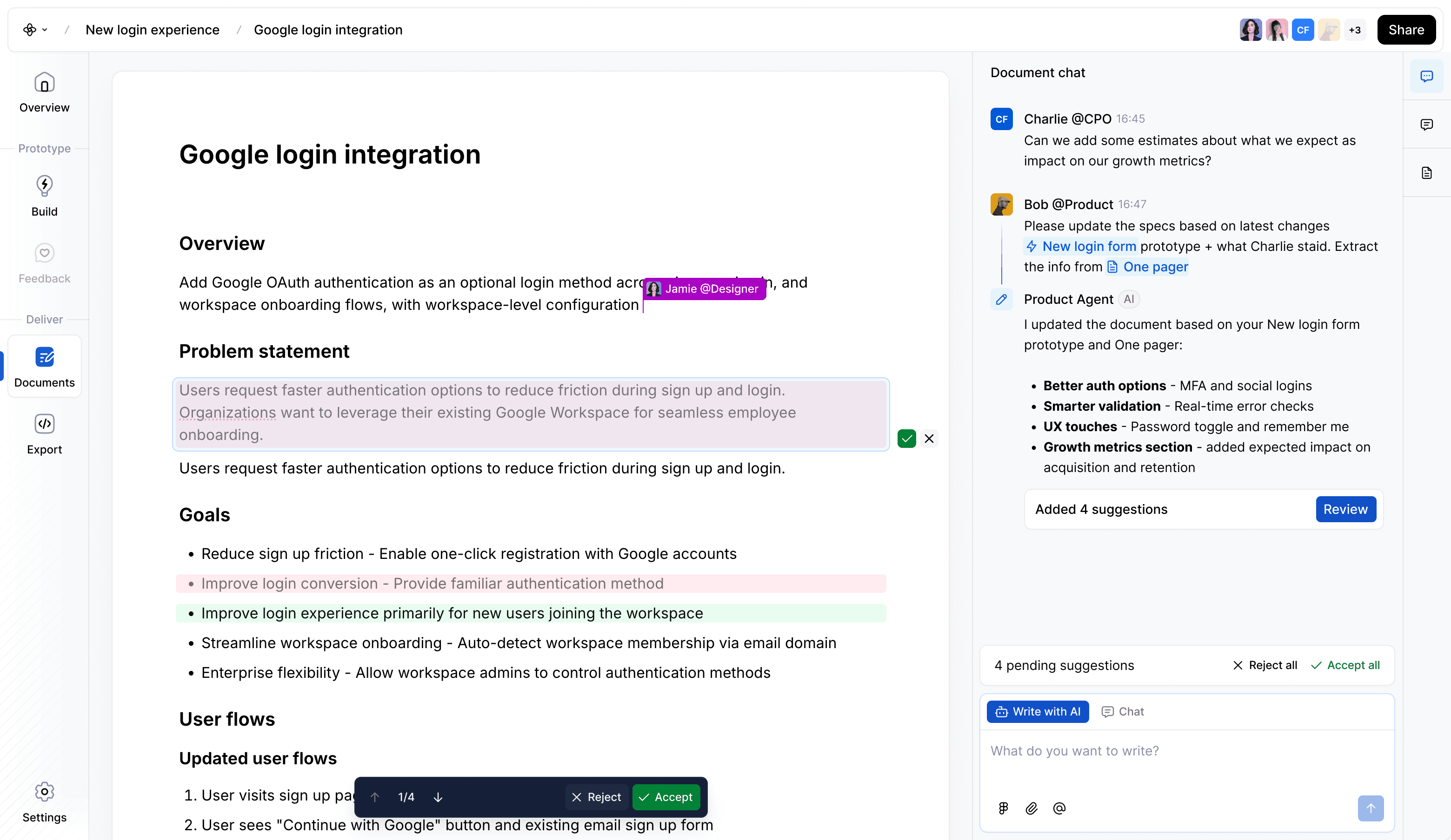 Write specs with AI