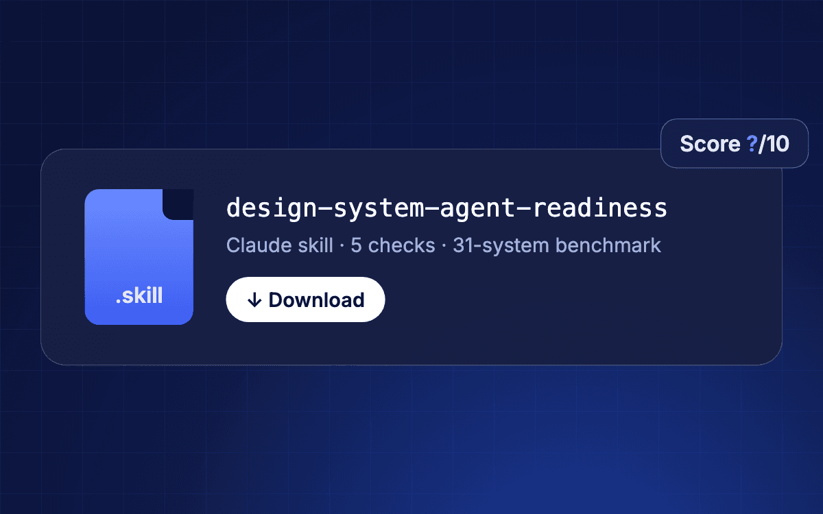 Download the design-system-agent-readiness Claude skill