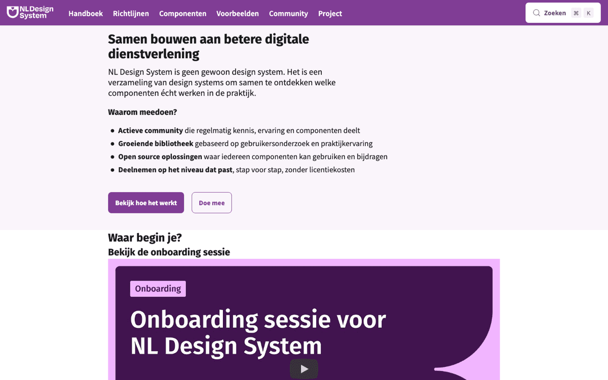 The NL Design System homepage